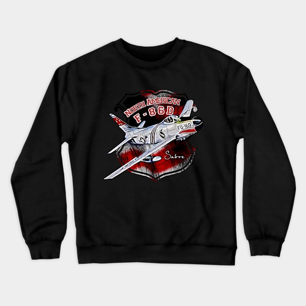 North American F-86D Crewneck Sweatshirt by aeroloversclothing